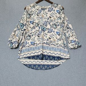 Fourteenth Place floral blouse. Size Large
